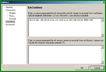 Options - Exclusions